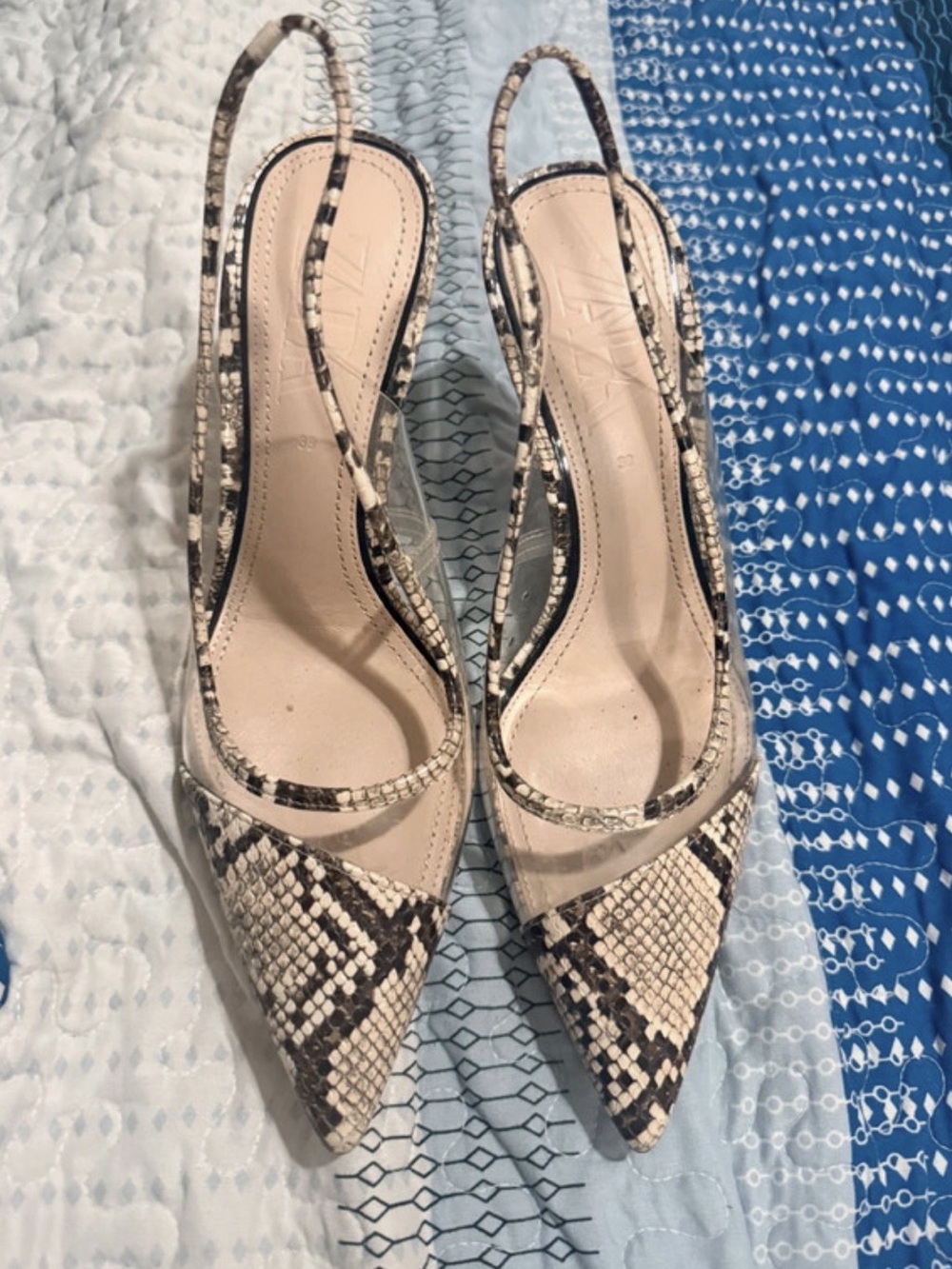 Zara Women's Animal Print Pointed-Toe Heels